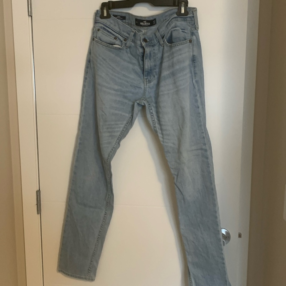 Hollister men skinny jeans, light wash, size 29/32